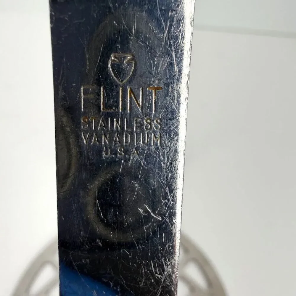Vintage EKCO Flint Stainless Vanadium, Black Riveted Handle Potato Masher,Sturdy